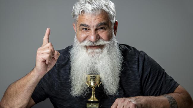 Bill Dragos of Henlery Beach South has been voted as having the best beard in SA .Friday August,16,2024.Picture Mark Brake