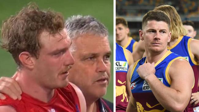 The sledge which left Harrison Petty in tears has been revealed. Photo: Channel 7 and Getty Images