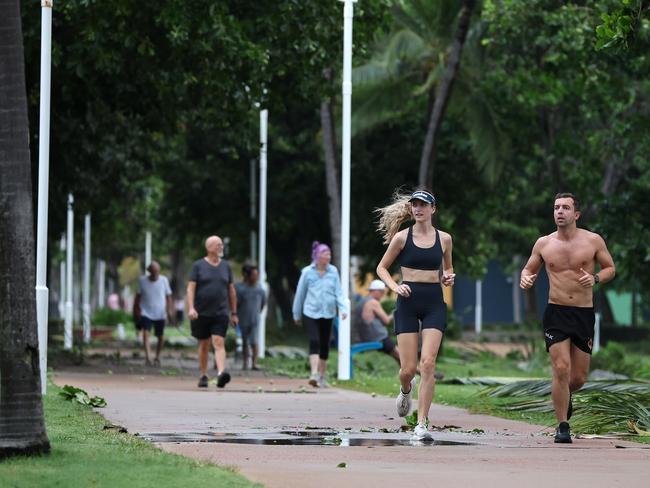 Townsville locals woke early to inspect the damage along The Strand left from TC Kirrily that hit overnight. Pics Adam Head