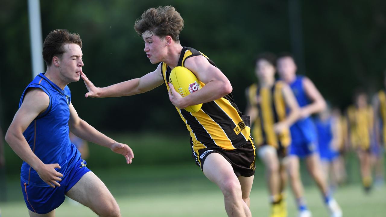 Damon Humphrpys on the surge for Padua against Ashgrove.