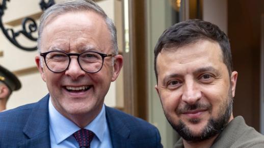 Australian Prime Minsiter Anthony Albanese meets with  Ukraine President Zelensky. Posted July 4, 2022. Picture: X @AlboMP