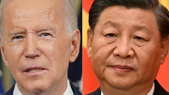 US President Joe Biden and China's President Xi Jinping. Pictures: Mandel Ngan and Noel Celis/AFP