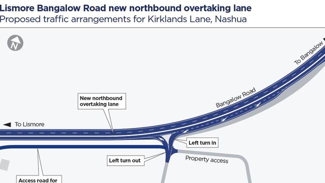 Map of Bangalow Road upgrade