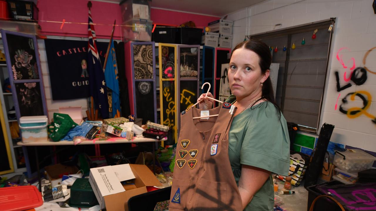 Rachael Armstrong at the Castle Hill Girl Guides which was trashed. Picture: Evan Morgan