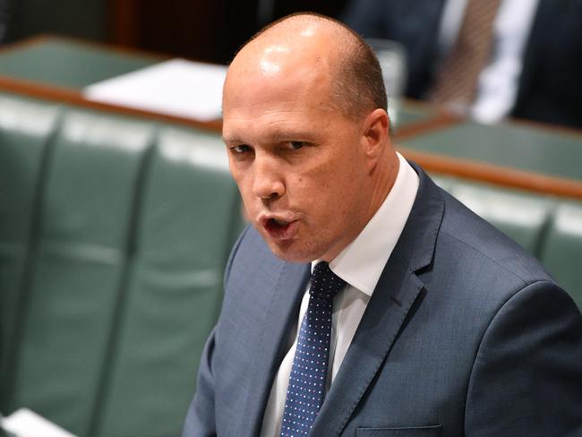 Minister for Immigration Peter Dutton. Picture: AAP Image/Mick Tsikas