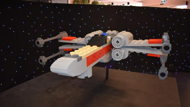 The X-Wing Rebel Alliance Starfighter is now on display at the Dreamworld LEGO store, where it will remain until the end of the year. Picture: Dreamworld