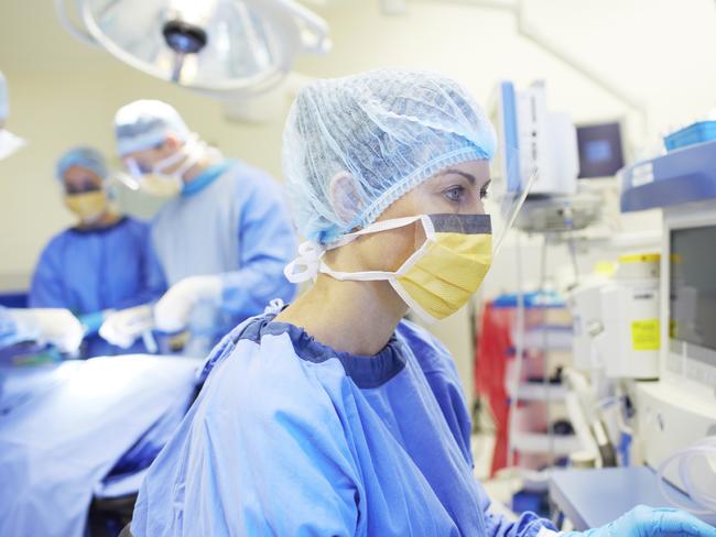 Generic photo of a surgical nurse monitoring a patient's vitals in an operating room / theatre. Picture: Supplied