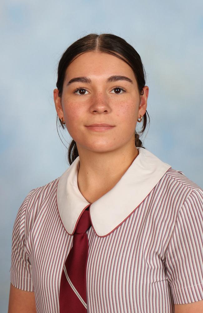 Mount Alvernia College 2024 Year 12 high achiever Madison Hall. Picture: supplied