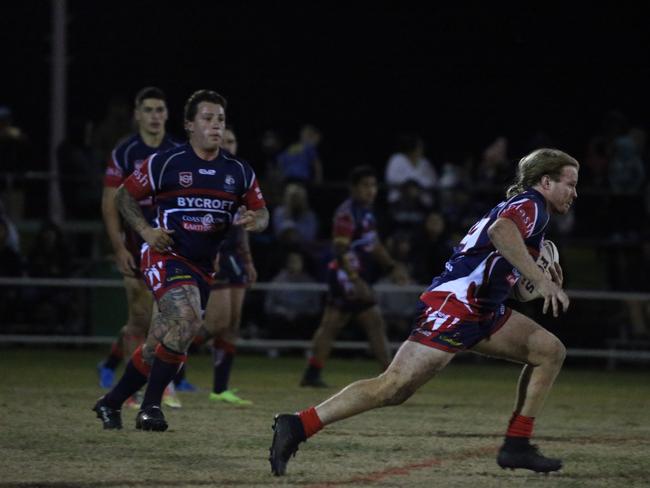 Israel Folau makes his Rugby League Gold Coast debut for Southport Tigers against defending champions Runaway Bay at Owen Park, Southport. Pic Mike Batterham