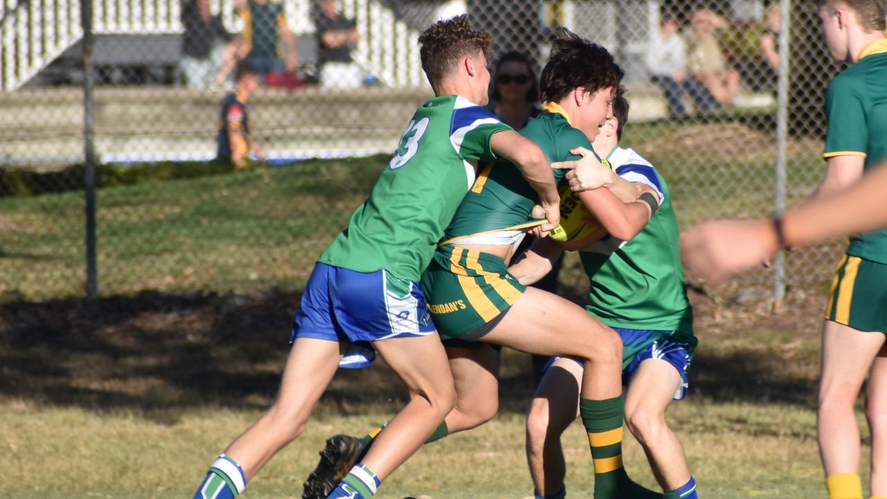 Rockhampton District Secondary Schools Rugby League Open D grand final, St Brendan's College 5 versus The Cathedral College 4, Rugby Park, Rockhampton, September 10, 2021.