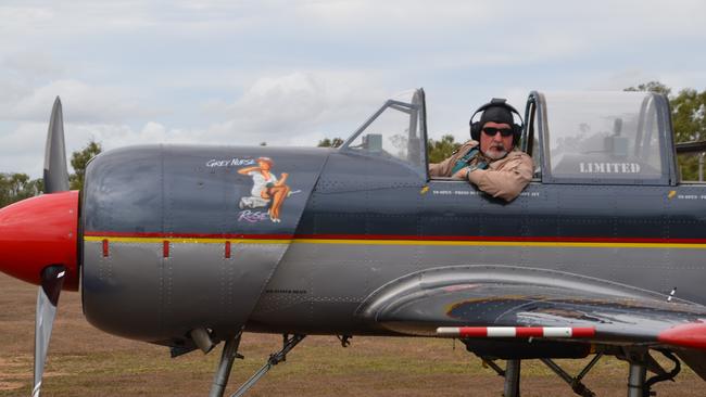 Former RAAF pilot Pete Marris in a Yak-52 warbird, previously used by Russians to train their military pilots. Pete works full-time for Lifeflight as a rescue helicopter pilot in Bundaberg.