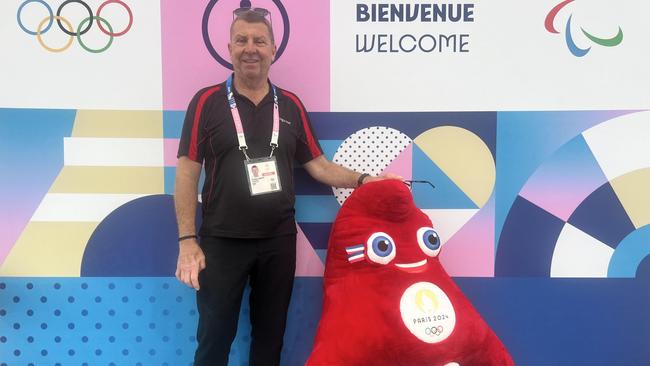 Incognitus boss Craig Lovett, with the Paris Olympics mascot.