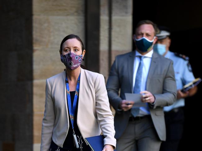 Acting Queensland Premier Steven Miles and Health Minister Yvette D'Ath. Picture: NCA NewsWire / Dan Peled