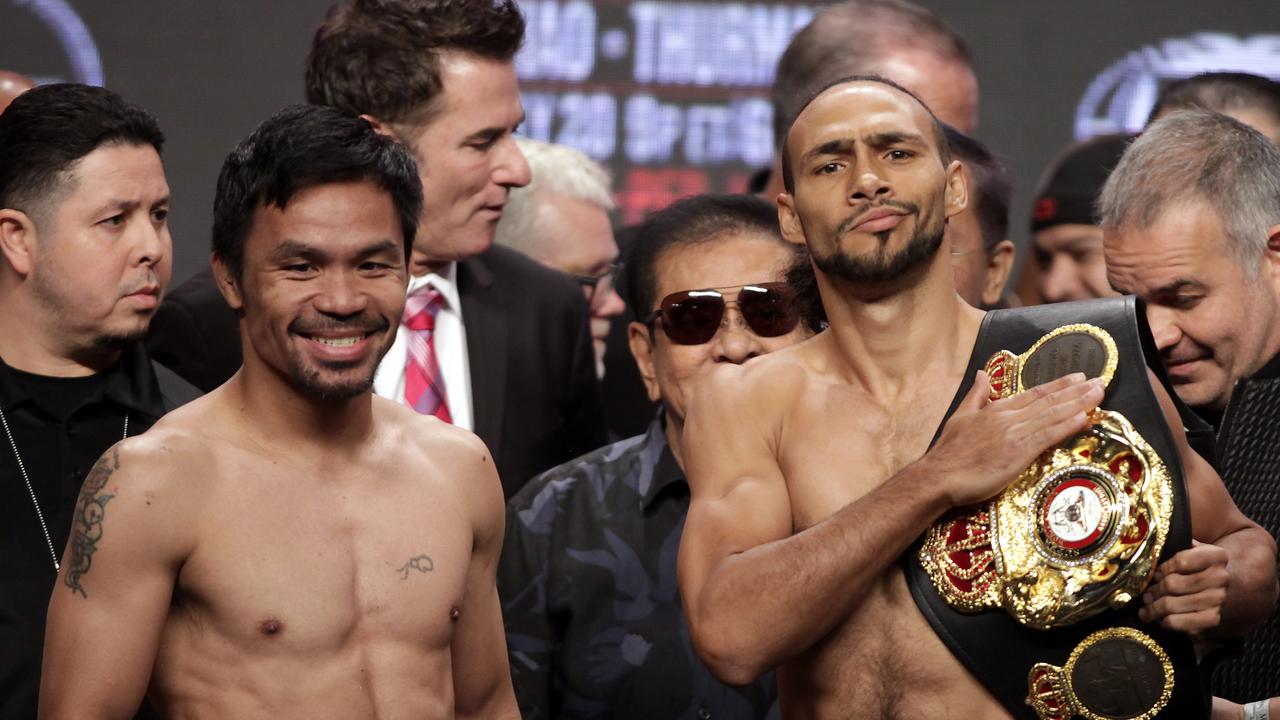 Tsyu will take on Keith Thurman (right), who has lost just one fight, going down to Manny Pacquiao in 2019. Picture: AFP