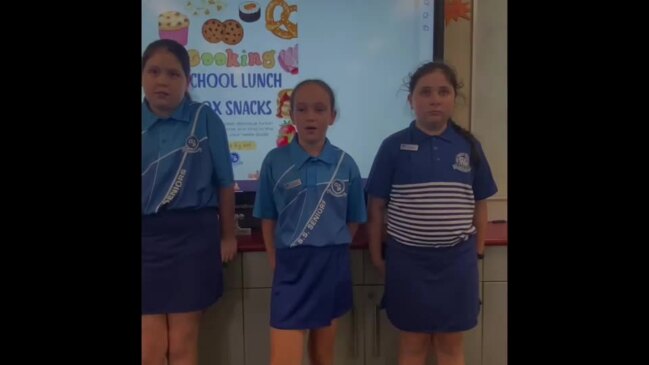 Year 6 students at Frenchville State School create recipe book to reduce lunchbox plastics