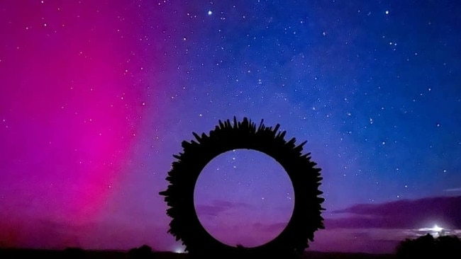 Bendleby Ranges by Kylie Luckraft. Aurora Australis over South Australia. Saturday, May  11, 2014. Picture: Supplied