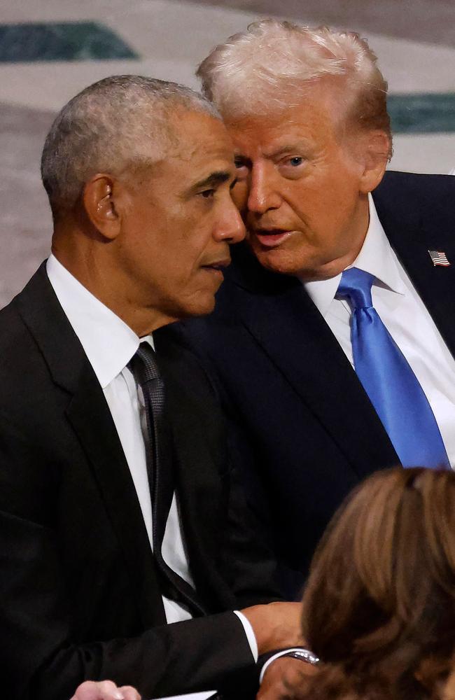 Many have speculated what Obama and Trump were talking about. Picture CHIP SOMODEVILLA / Getty Images via AFP