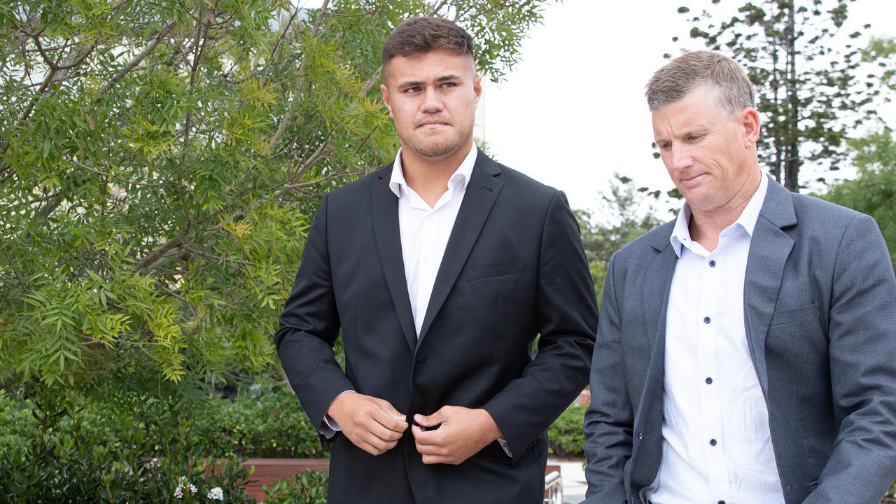 Manly Sea Eagles player Josh Schuster (left) had been best friends with Mr Titmuss since kindergarten. Picture: NCA NewsWire / Christian Gilles