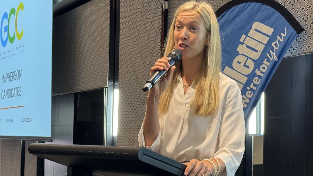 Independent candidate for McPherson Erchana Murray-Bartlett at the Gold Coast Central Chamber of Commerce Meet the Federal Candidates Breakfast. Photo: Kathleen Skene