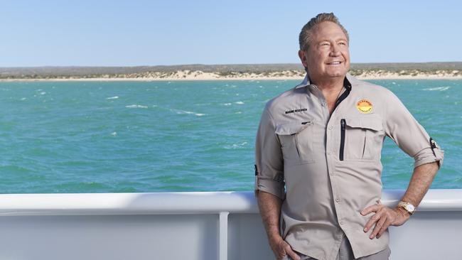 Vision: Andrew Forrest off the coast of Exmouth, WA. Picture: Frances Andrijich