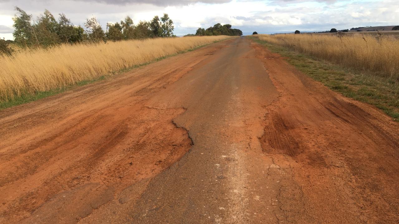 Residents drive on the shoulder of the road instead of the pavement, they said. Picture: Supplied