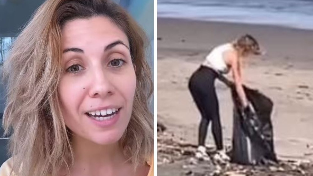 Fake Good Deed Tiktok Video Shows Influencer Pretending To Pick Up Rubbish On Beach The