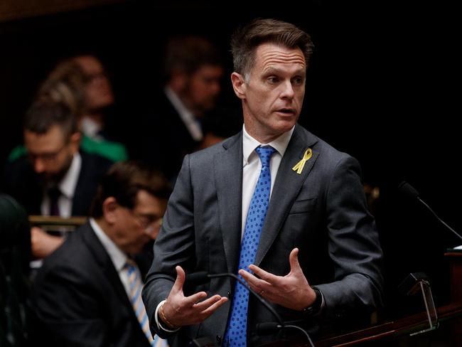 NSW Premier Chris Minns during question time at State Parliament. Picture: NewsWire / Nikki Short