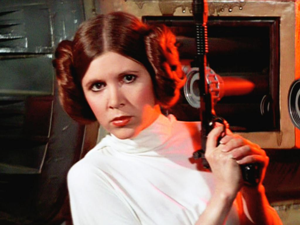 Carrie Fisher as Princess Leia in the Star Wars movies. Picture: Supplied