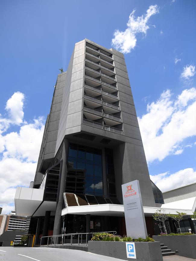 The Hotel Grand Chancellor in Brisbane's Spring Hill. Picture: NCA NewsWire / Dan Peled