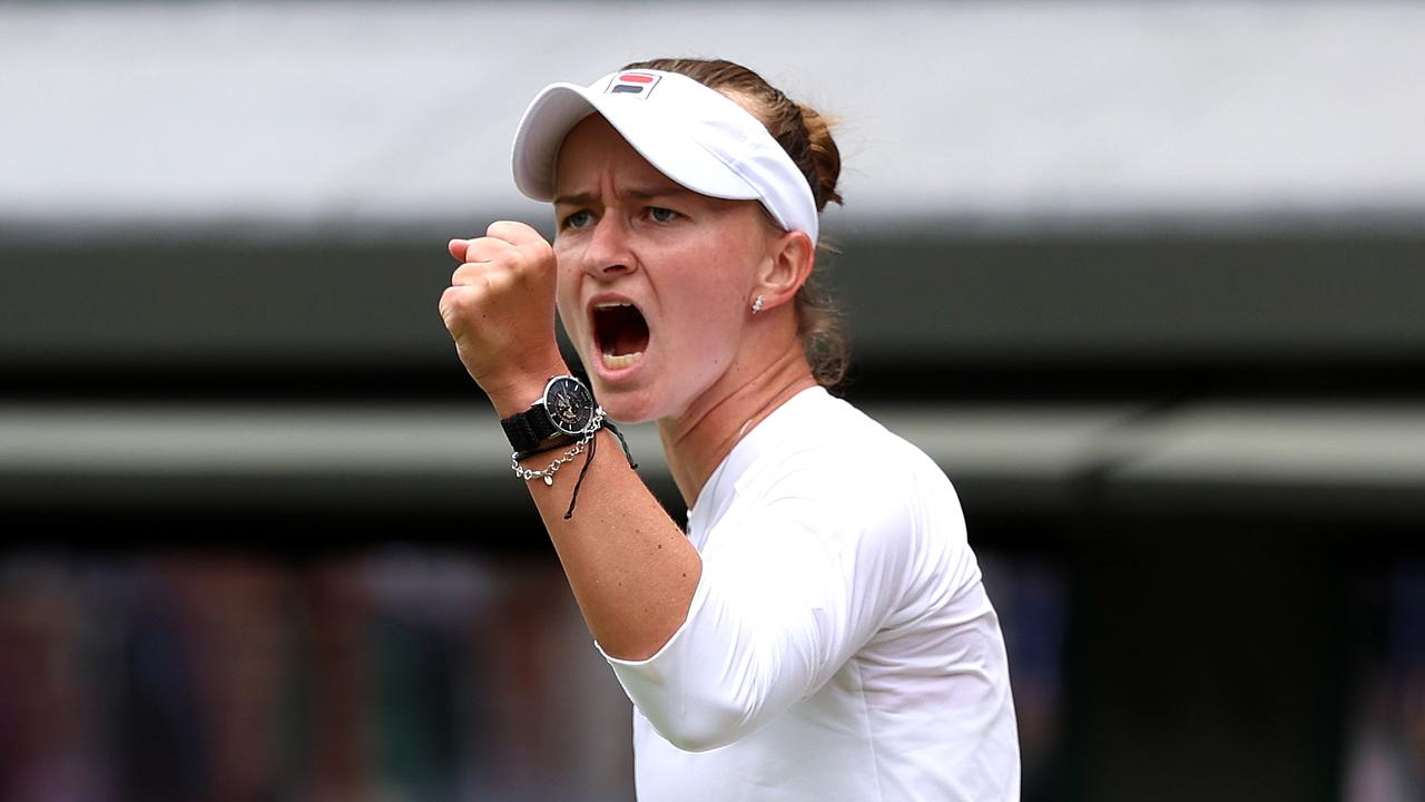 Krejcikova was too strong for Ostapenko. (Photo by Sean M. Haffey/Getty Images)