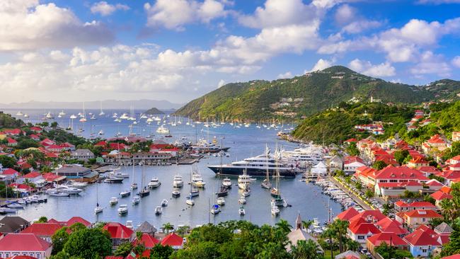 The pretty harbour of Saint Barts in the Caribbean.