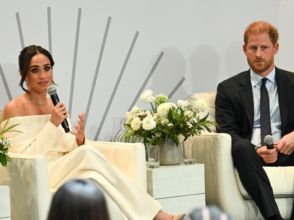 Meghan and Harry took part in a mental health event in NYC together last year - but this time, the duke is travelling solo. Picture: Bryan Bedder/Getty Images