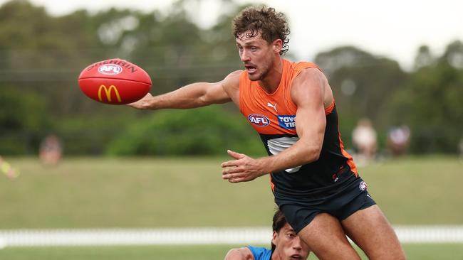 GWS midfielder Harry Perryman is a strong chance to return against Brisbane in Canberra this weekend. Picture: Matt King / Getty Images