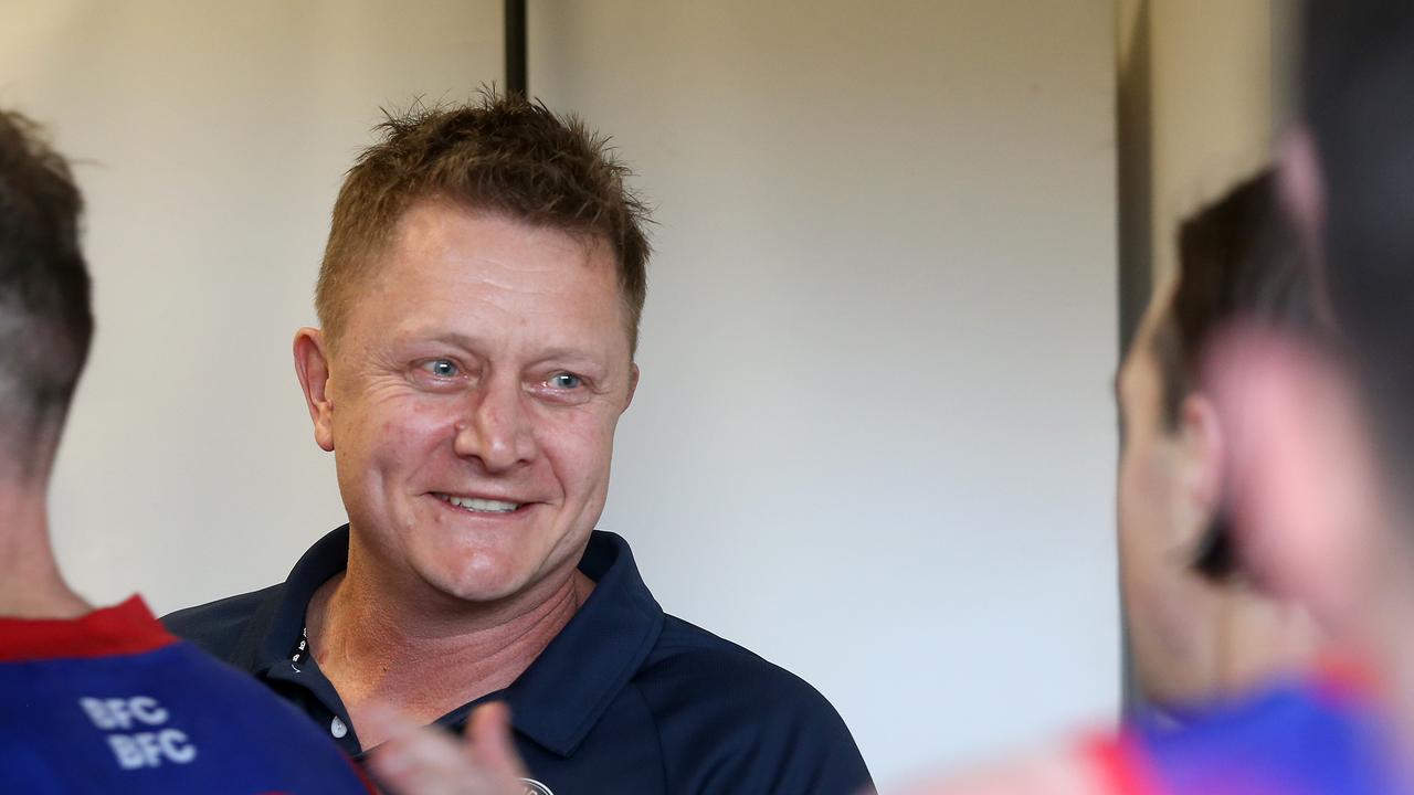 South Barwon Coach Mark Neeld after the Swans’ elimination final win over Bell Park. Picture: Mike Dugdale