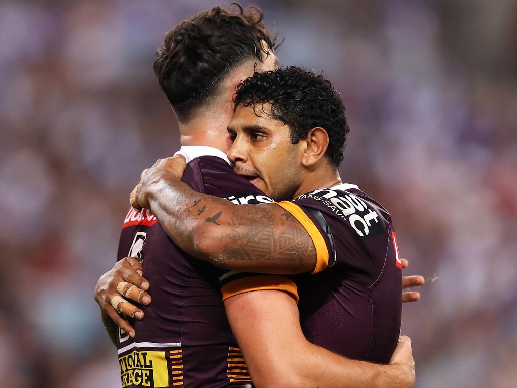 Herbie Farnworth (left) celebrates with Albert Kelly. Picture: Mark Kolbe/Getty Images