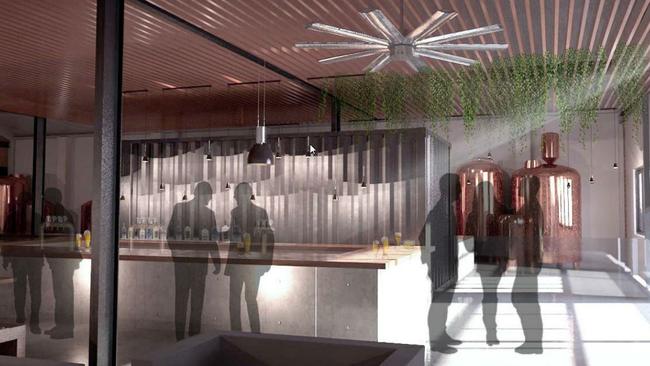 An artist impression of how the bar area will look