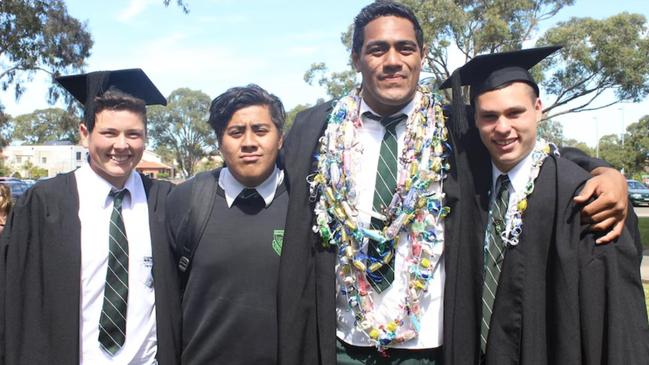 Jordan Mailata graduated from Condell Park High School in Sydney's southwest. Picture: Supplied