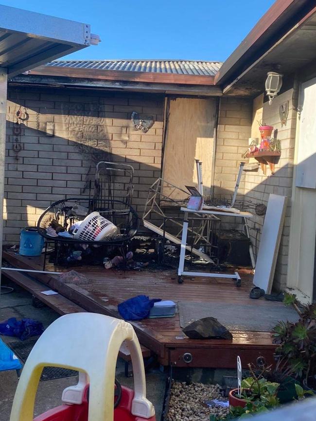 The McIntosh family home at Warring St, Ravenswood, was consumed by fire at about 6pm on Sunday, June 18, 2023. Picture: Supplied