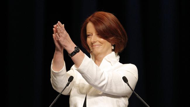 Election night 2010 and Labor leader Julia Gillard gives her post-election speech.