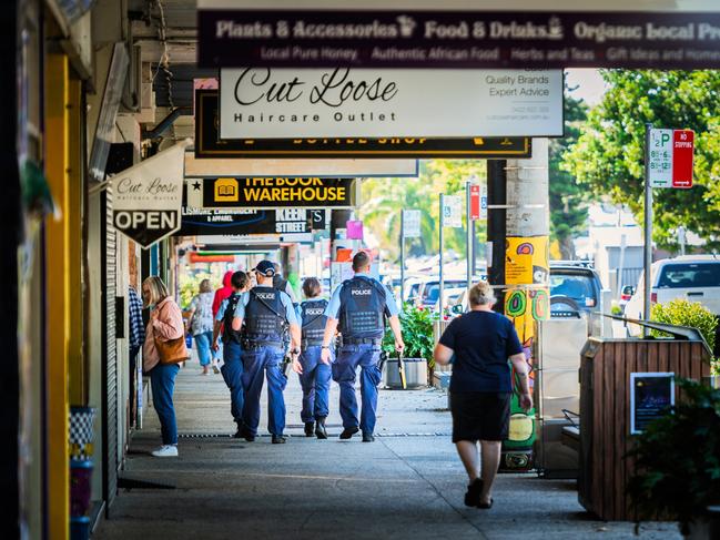 Richmond police recently held a joint operation with Loss Prevention Officers and Compliance Officers from the local council to detect and disrupt crime in the Lismore and Goonellabah areas. Picture: Phil Tsourlinis