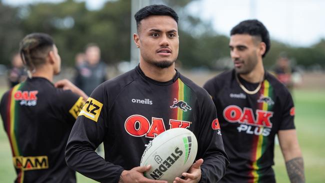 Spencer Leniu has replaced Tevita Panagai Jnr in the Panthers grand final line-up. Picture: Brad Fleet