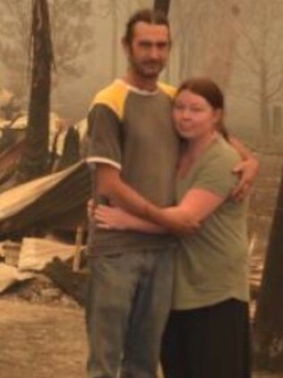 Jamie Zaia and Anita Reeves from Willawarrin lost everything in a bushfire in November, 2019. Supplied.