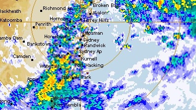 Sydney's heavy conditions as seen on the radar on Friday morning. Picture: Bureau of Meteorology