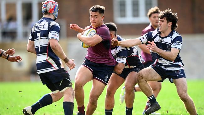 Australian Schools Rugby Championships action between Queensland and Victoria.