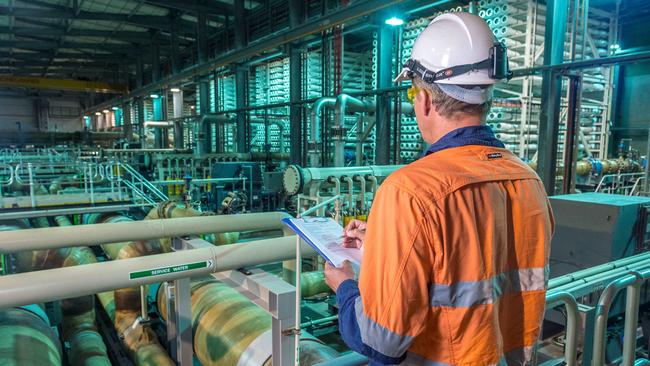 Victoria's desalination plant in Dalyston. Picture: Jake Nowakowski