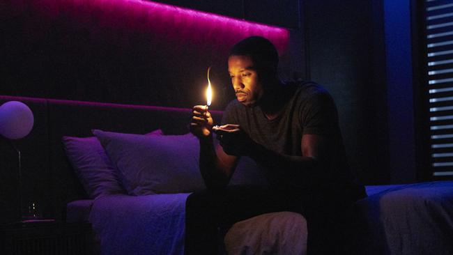 Jordan, as fireman Guy Montag, in HBO drama series, Farenheit 451, to air on Foxtel's showcase channel. Picture: Supplied/Foxtel