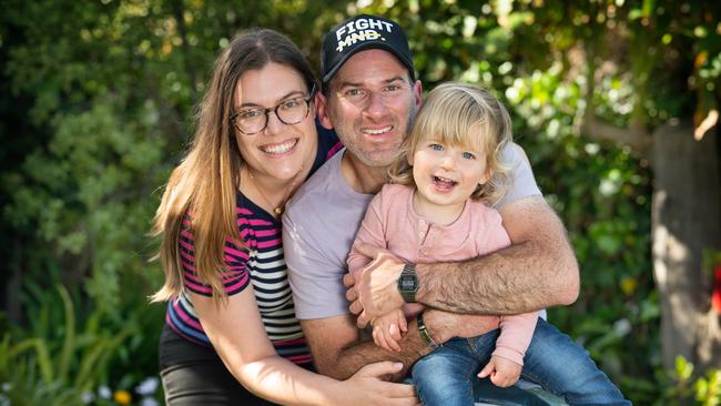 Warren Galgut with his partner Emma Hermans and their son Oliver. Picture: Tony Gough