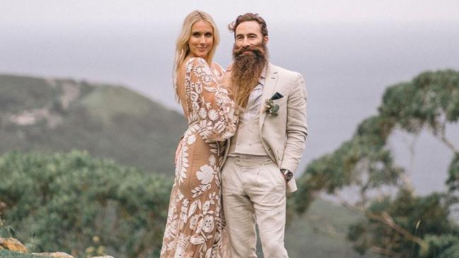 Emma Metcalf and Jimmy Niggles at their wedding.