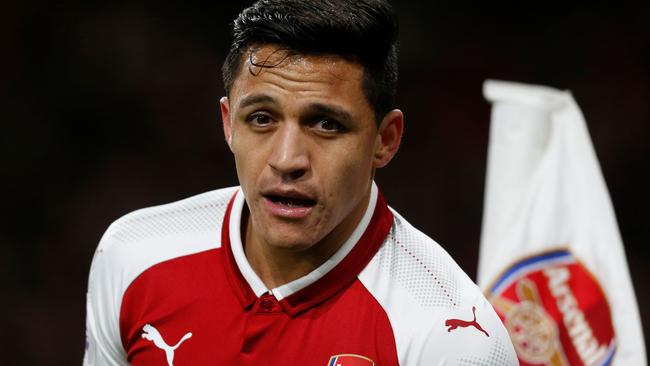 Arsenal's Chilean striker Alexis Sanchez looks on during the English Premier League football match between Arsenal and Chelsea at the Emirates Stadium in London on January 3, 2018.  / AFP PHOTO / Ian KINGTON / RESTRICTED TO EDITORIAL USE. No use with unauthorized audio, video, data, fixture lists, club/league logos or 'live' services. Online in-match use limited to 75 images, no video emulation. No use in betting, games or single club/league/player publications.  /