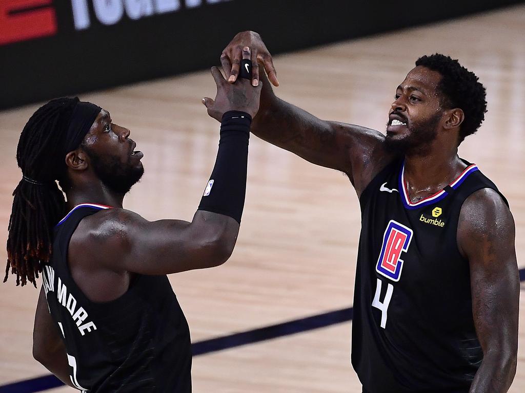 JaMychal Green and Montrezl Harrell of the LA Clippers.